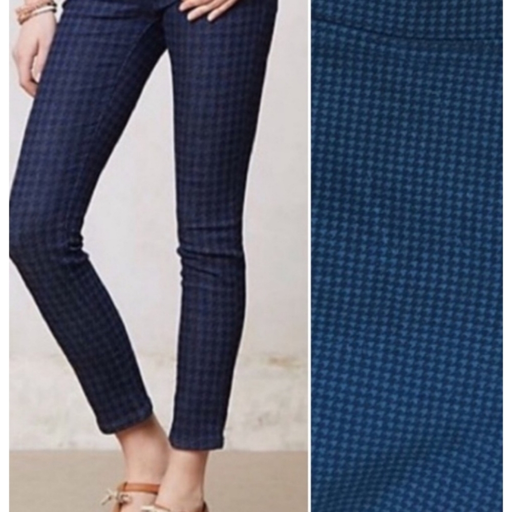 Old Navy Houndstooth Pull on Leggings Blue Size S